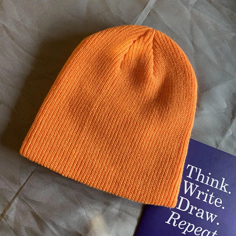 Unisex Basic Solid Color Eaveless Wool Cap