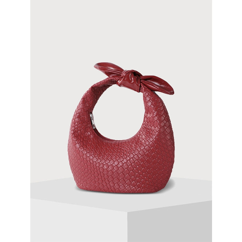 Women's PVC Solid Color Basic Classic Style Round Zipper Handbag