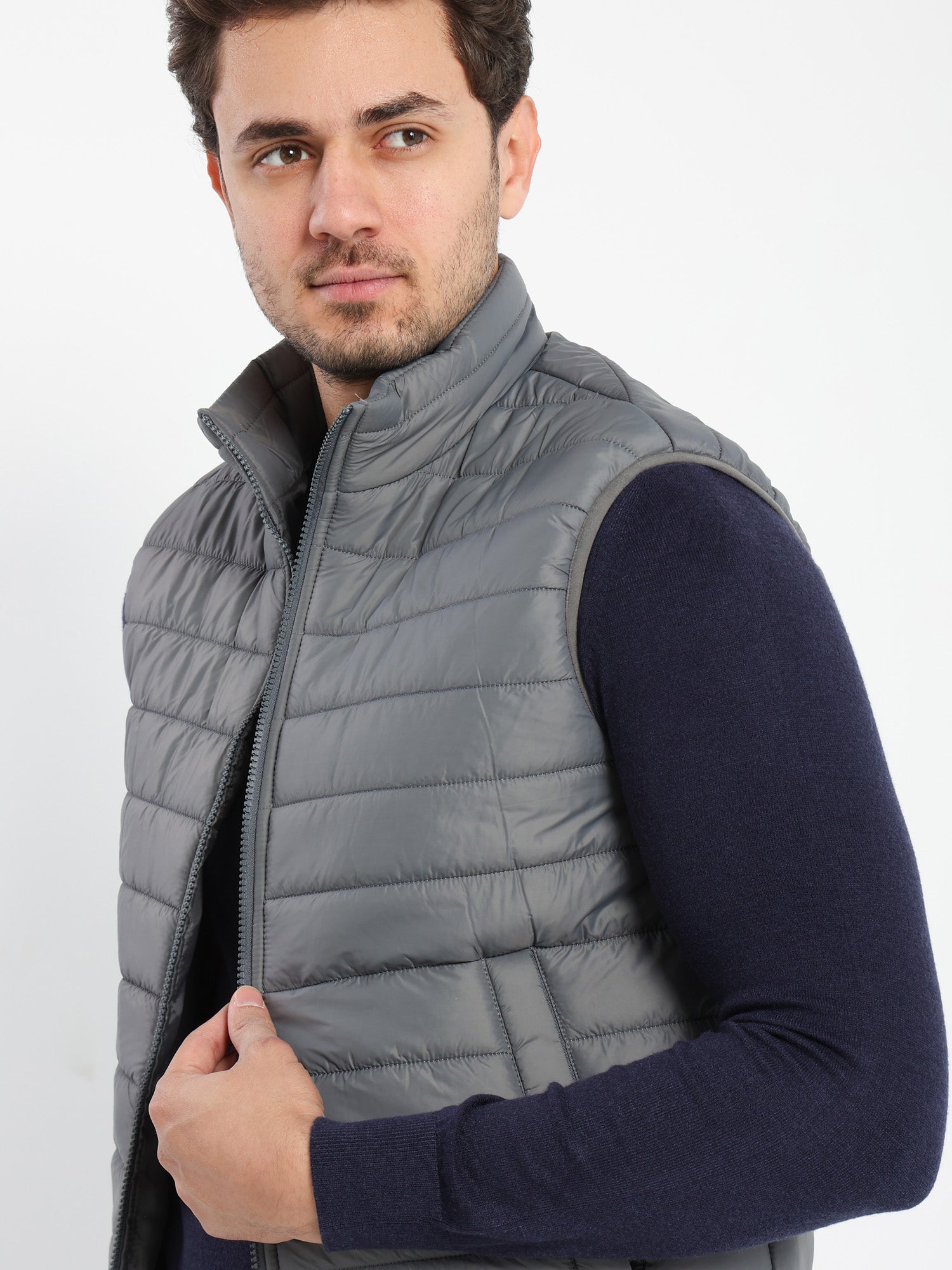 Textured Puffer Vest