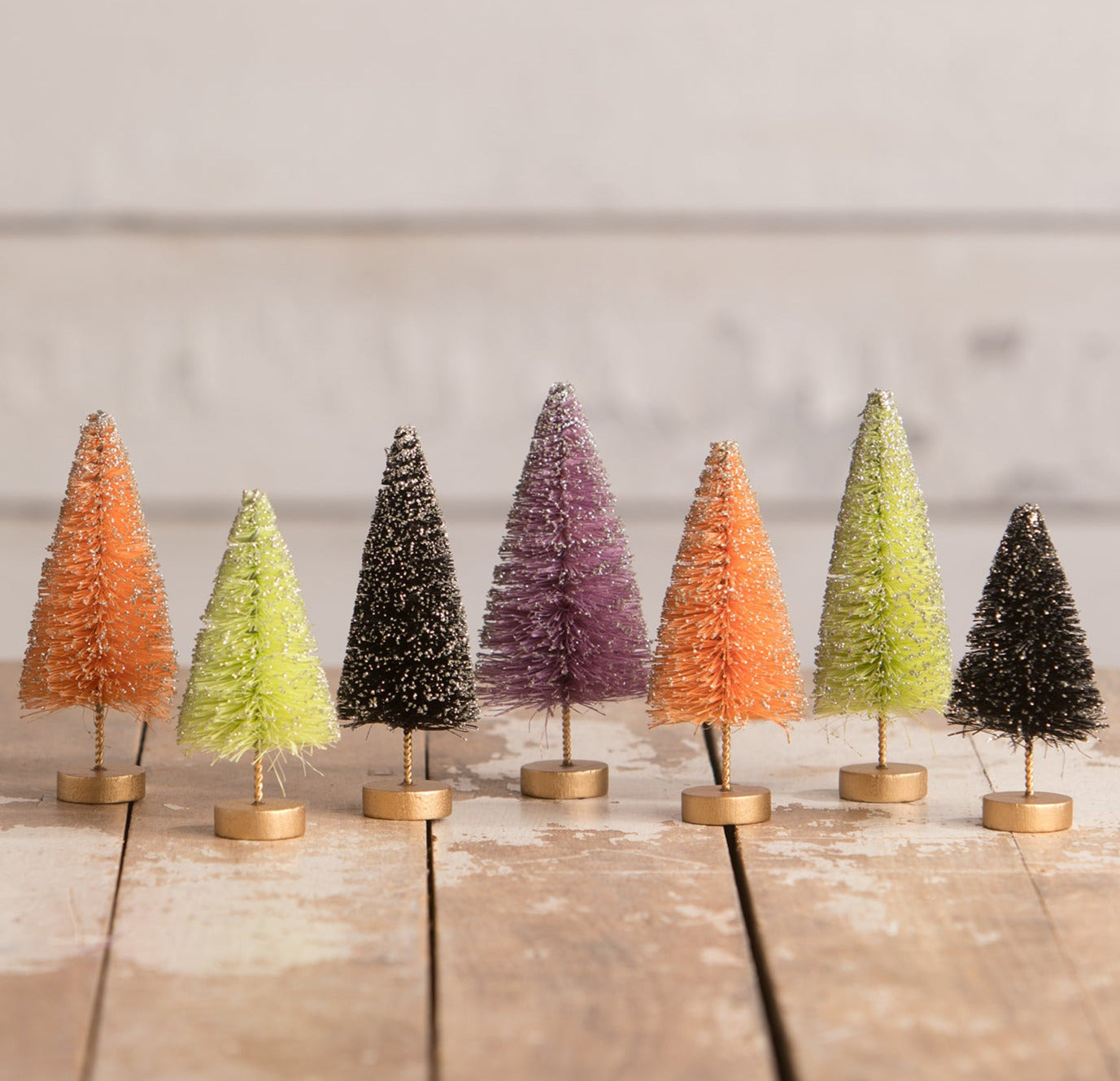 Colorful Mini Halloween Trees