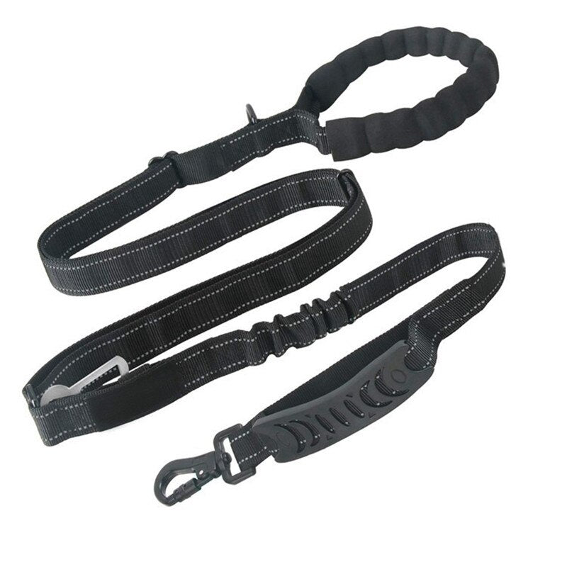 4-in-1 Black Reflective Dog Leash