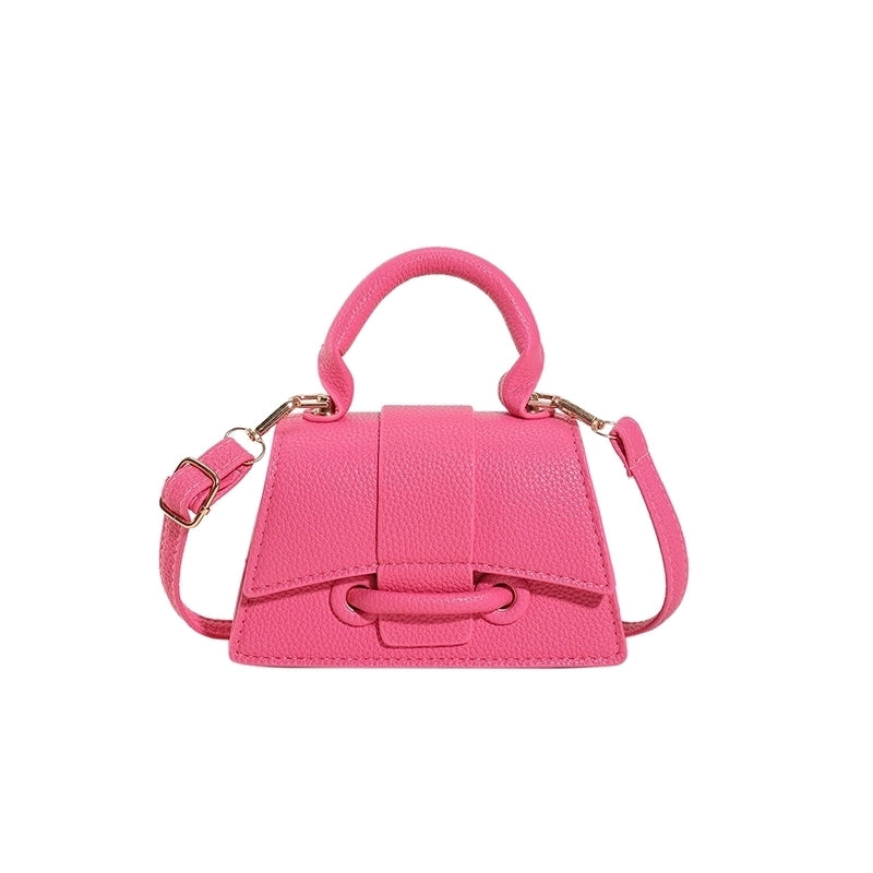 Women's All Seasons Pu Leather Solid Color Vintage Style Square Magnetic Buckle Handbag