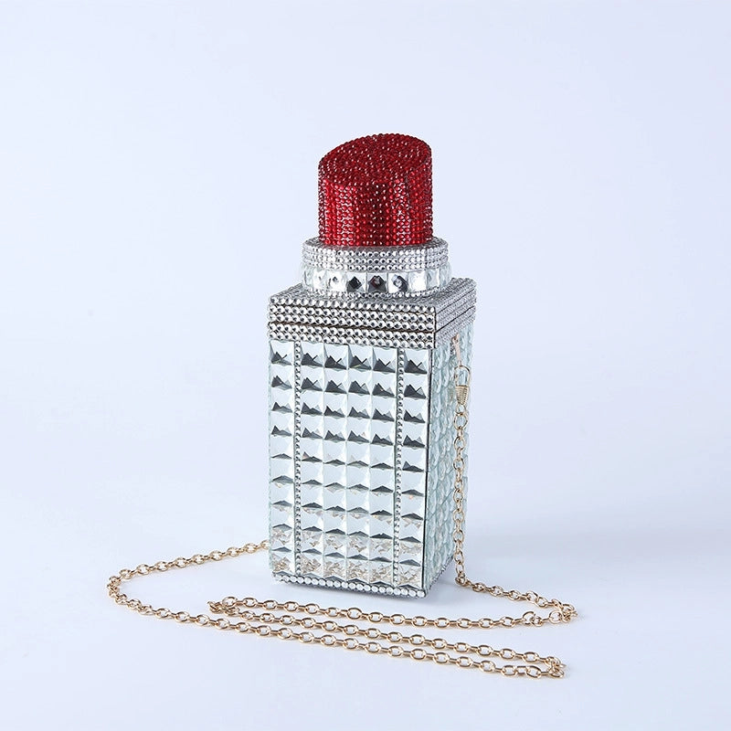 Women's Small Plastic Geometric Elegant Square Lock Clasp Chain Bag