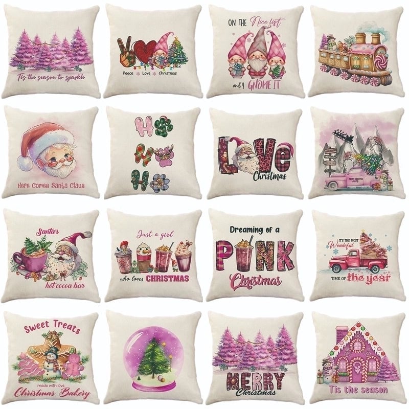 Christmas Vacation Letter Polyester Pillow Cases Couch & Sofa Decor