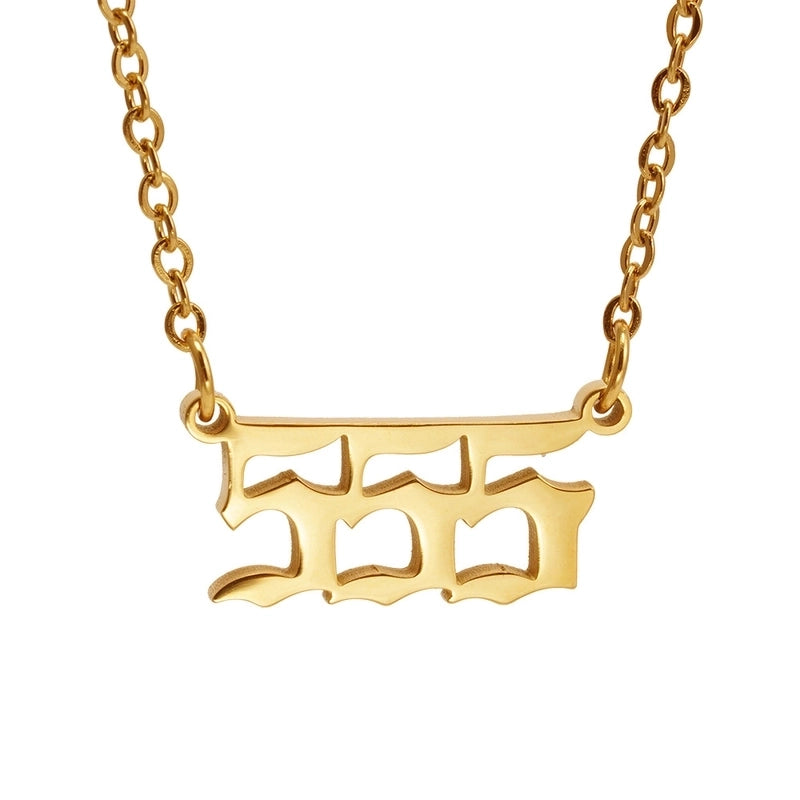 Minimalist Number Stainless Steel Plating Necklace 1 Piece