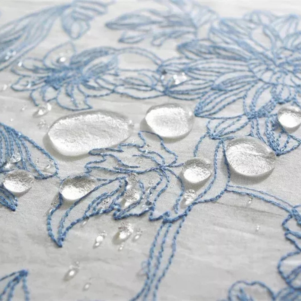Blue Floral Lace Tablecloth