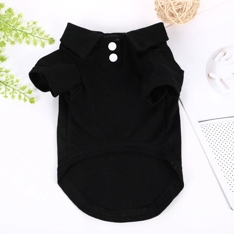 Minimalist Polyester Solid Color Pet Clothing