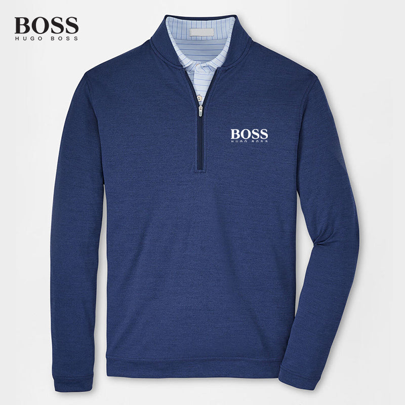 PRE-SALE BOSS Men Cotton QUICK DRY Zip Golf 1/4 Zip Pullover