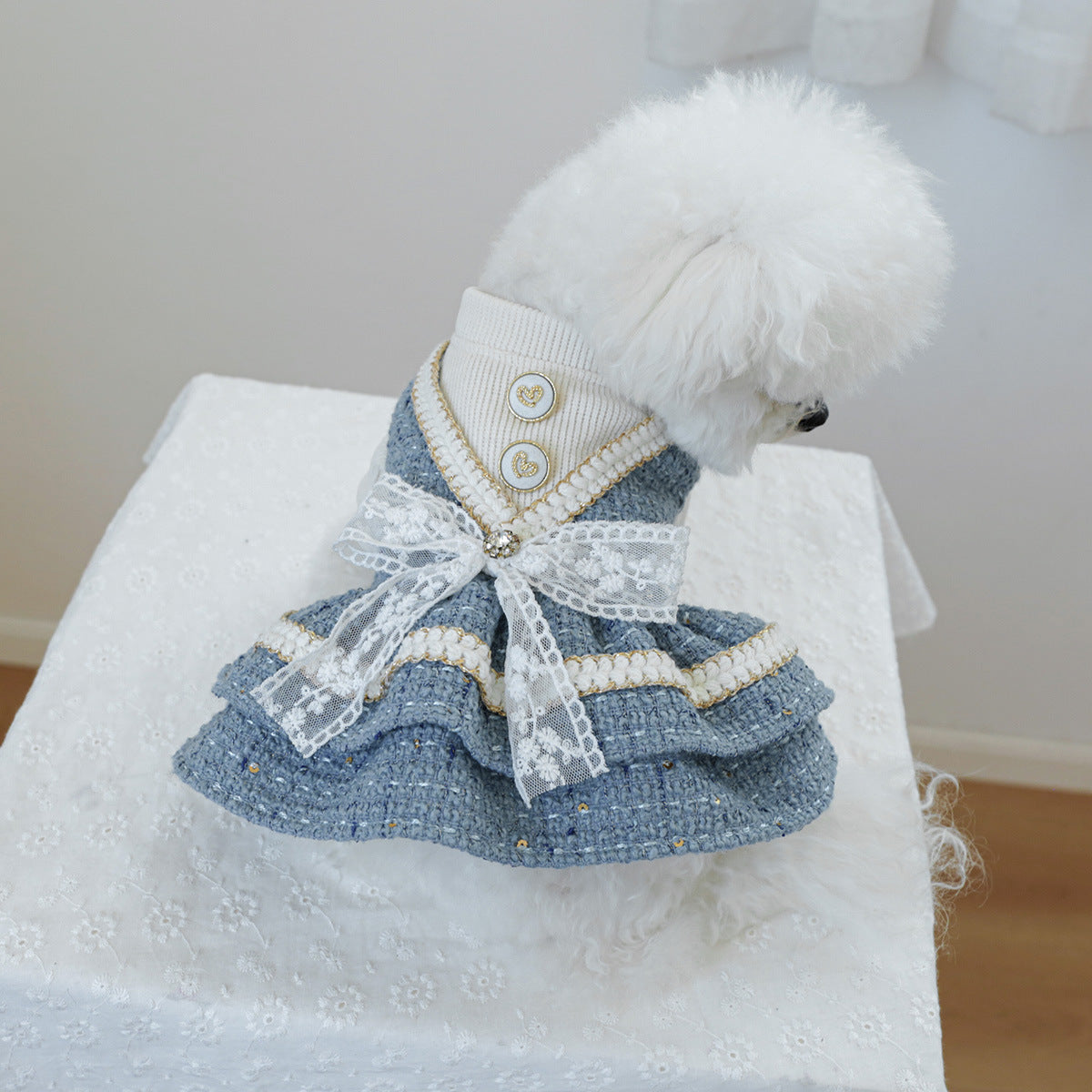 Warm Sweet Bowknot Layered Princess Dress