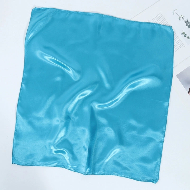 Women's Minimalist Solid Color Polyester Silk Scarf