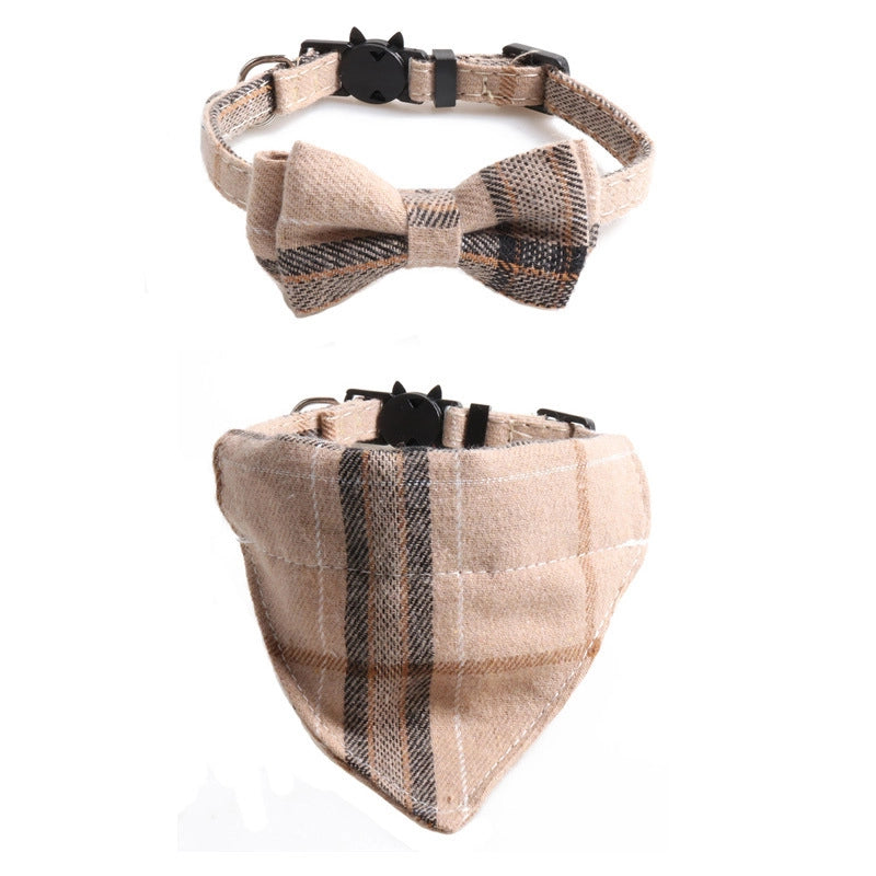 Minimalist Classic Style Plaid Pet Collar