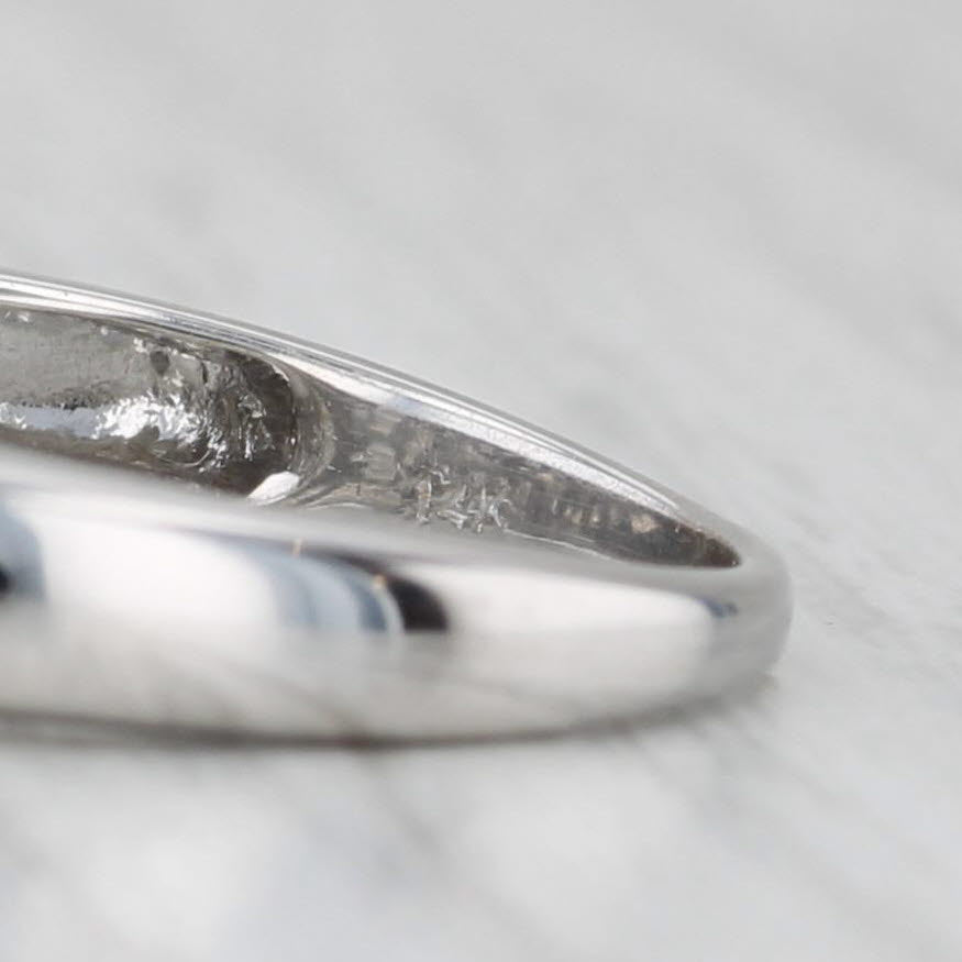 0.59ctw Diamond Ring 14k White Gold Size 6.75 Wedding Anniversary Band