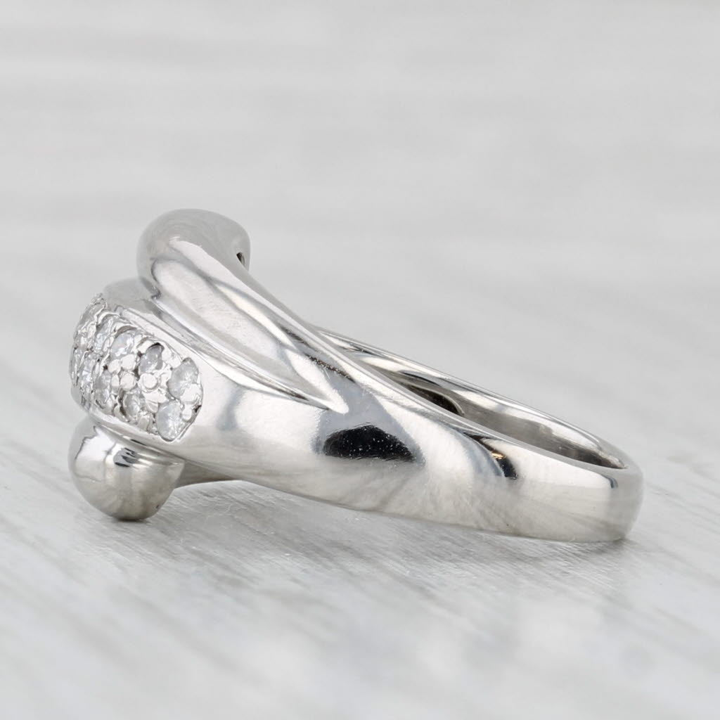 0.24ctw Diamond Bypass Ring 900 Platinum Size 5.25