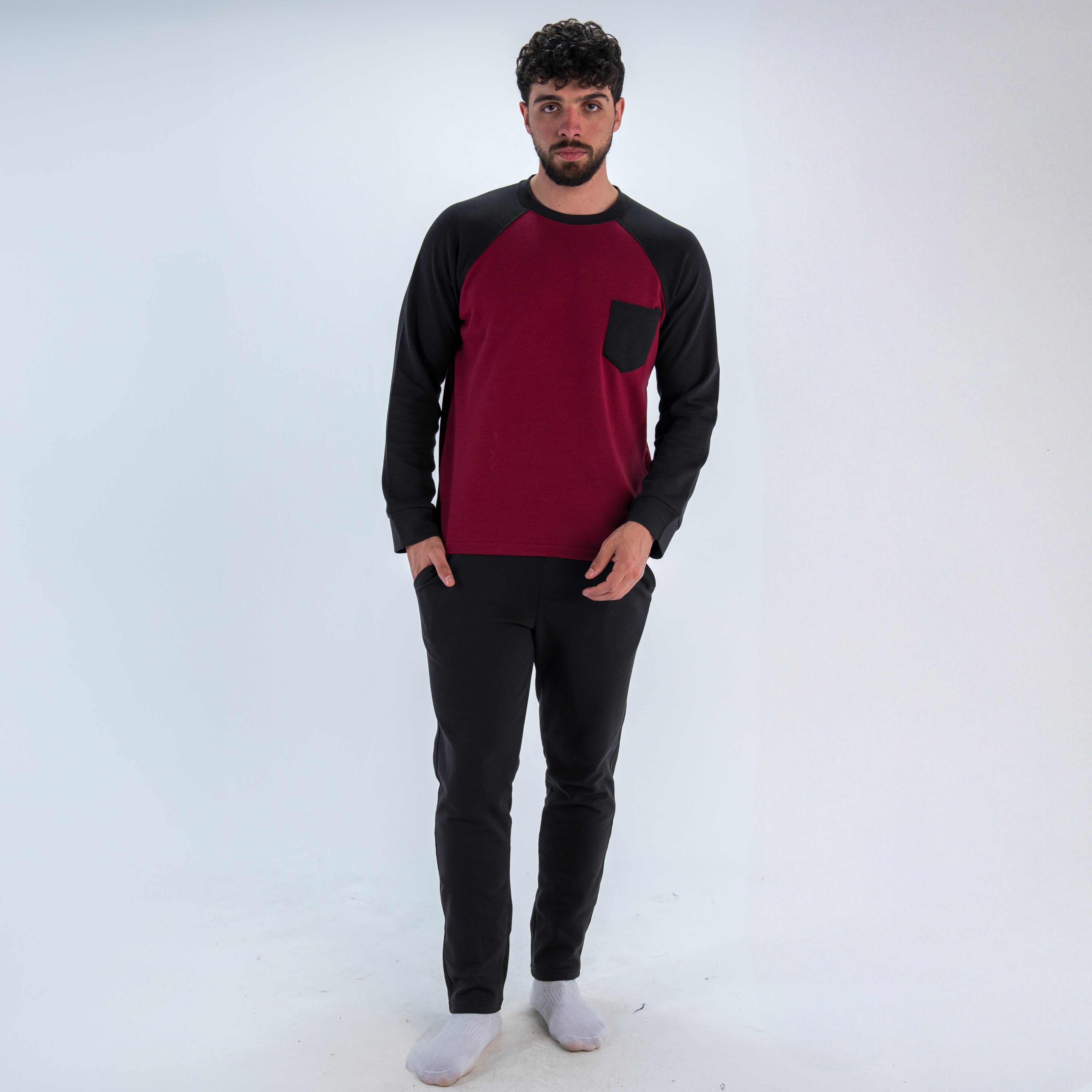 Men plain pajama set