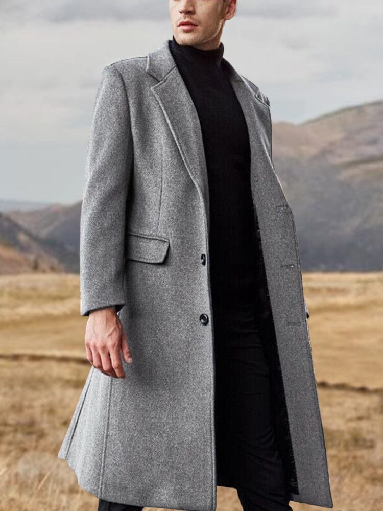 Premium Simple Solid Tweed Coat