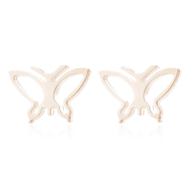 Minimalist Geometric Plating 304 Stainless Steel No Inlaid 18K Gold Plated Earrings