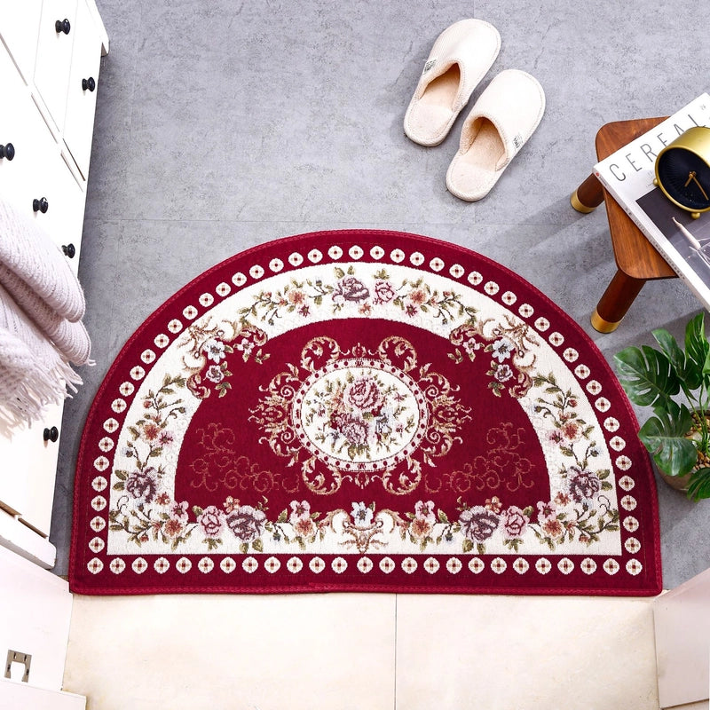 Semi-circular Door Mat Bathroom Bathroom Water Absorption Non-slip Foot Mat Bedroom Entry Carpet