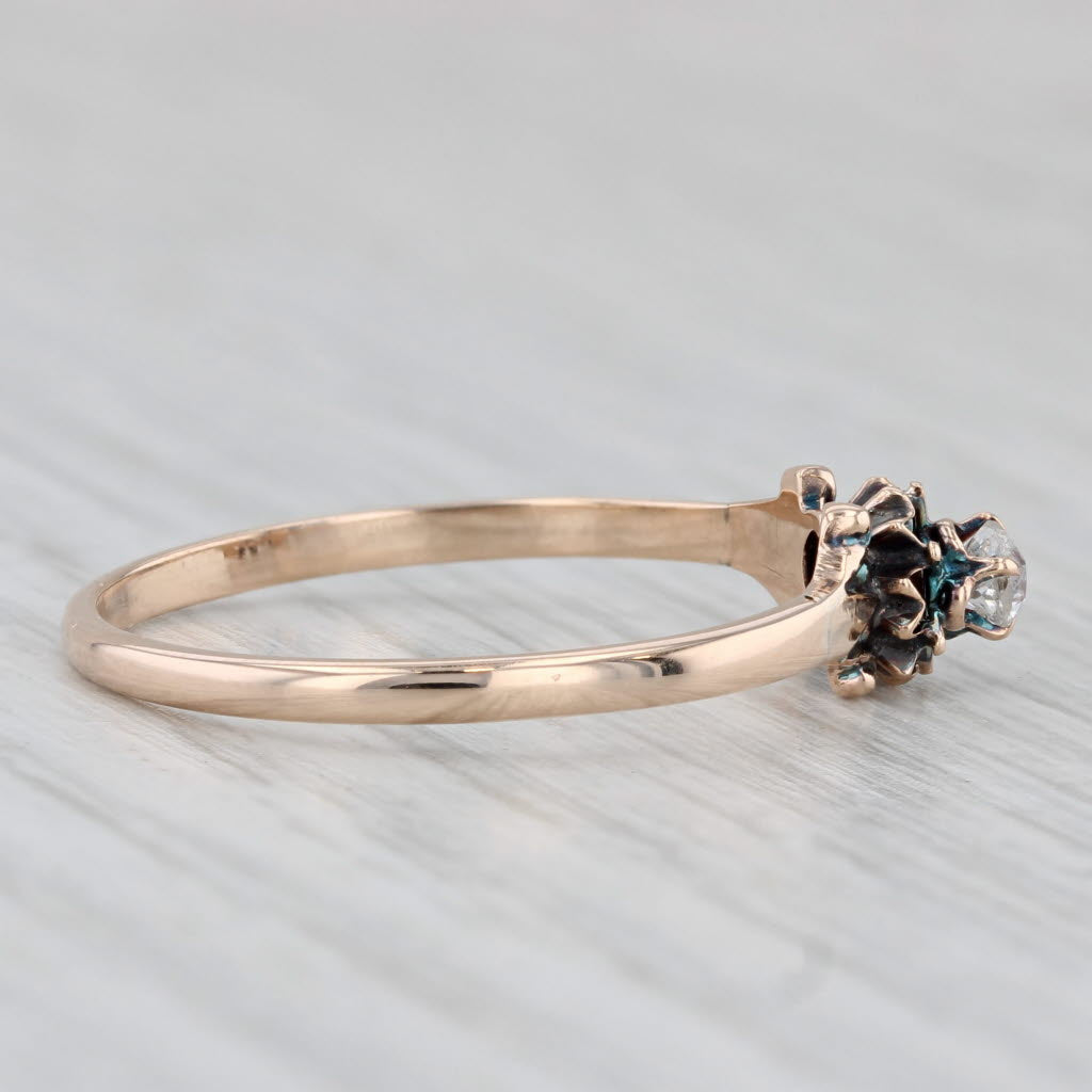 Antique Diamond Solitaire Ring 10k Yellow Gold Size 10 Engagement