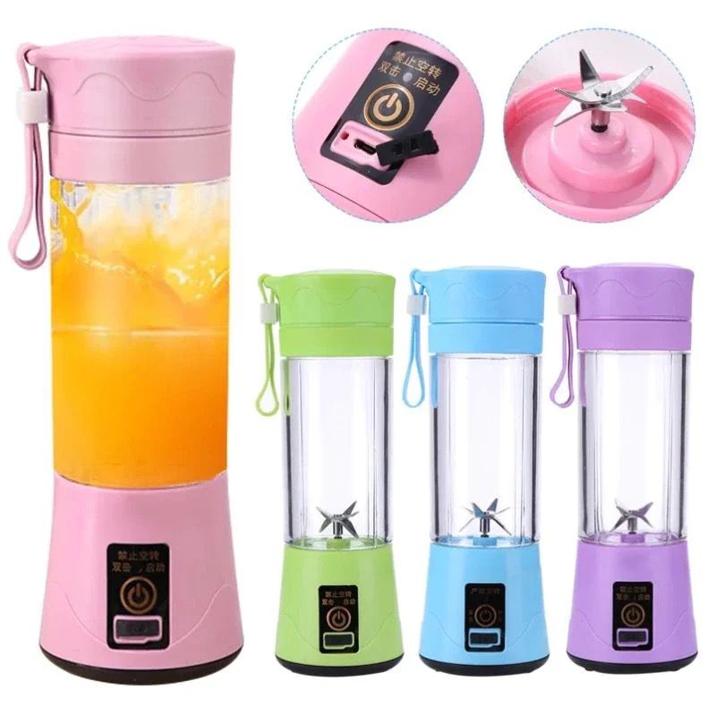 USB Rechargeable 380 ml Juicer Blender 6 Blades