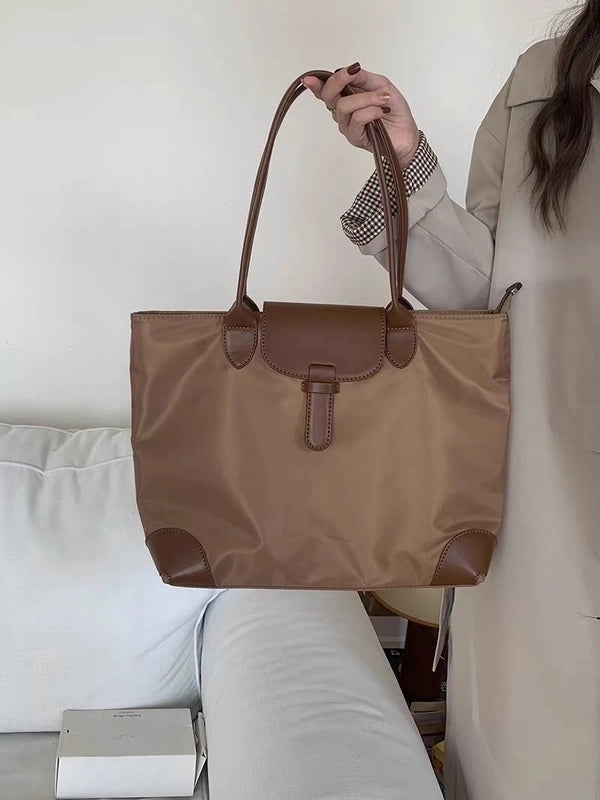 Large Capacity Bag For Women New Single Shoulder Bag Commuter Big Bag Student Class Bag Nylon Cloth Tote Bag