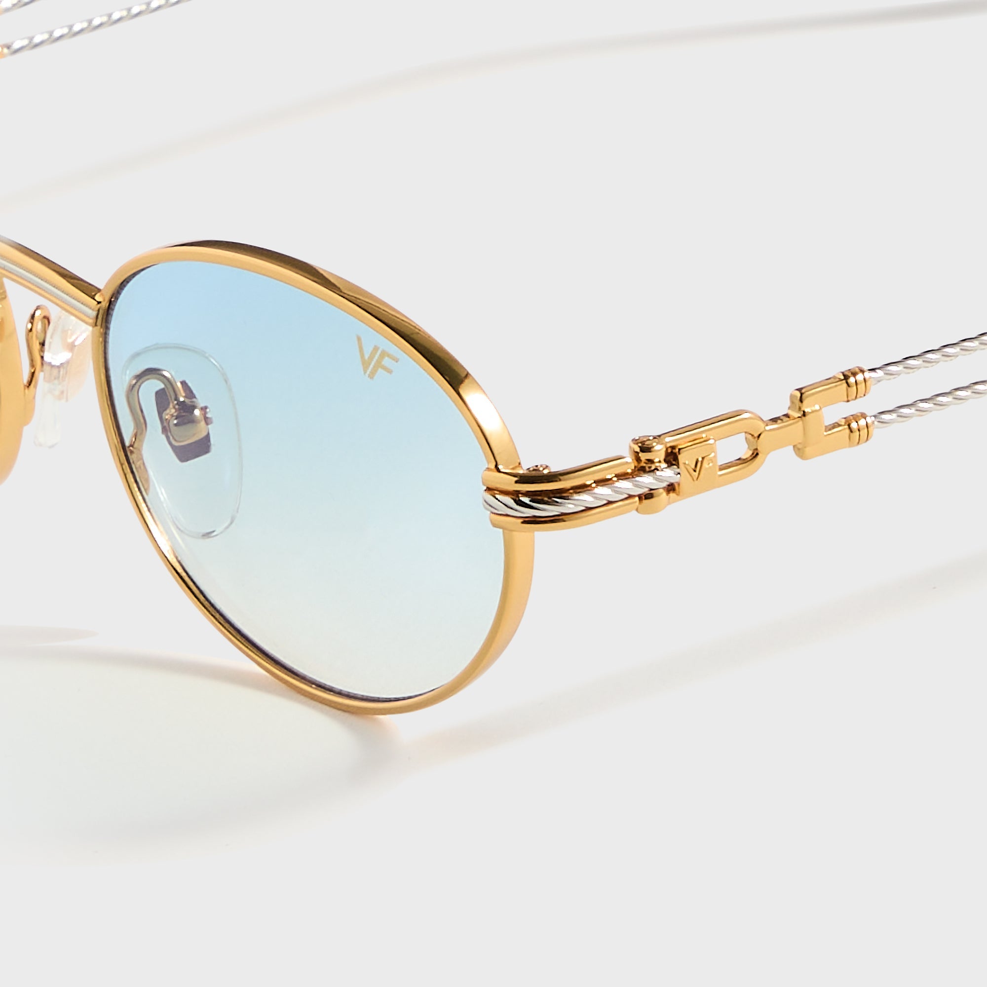 Vintage Frames Pac Double Rope Edition 18KT Two-Tone - Gold / Pastel Blue