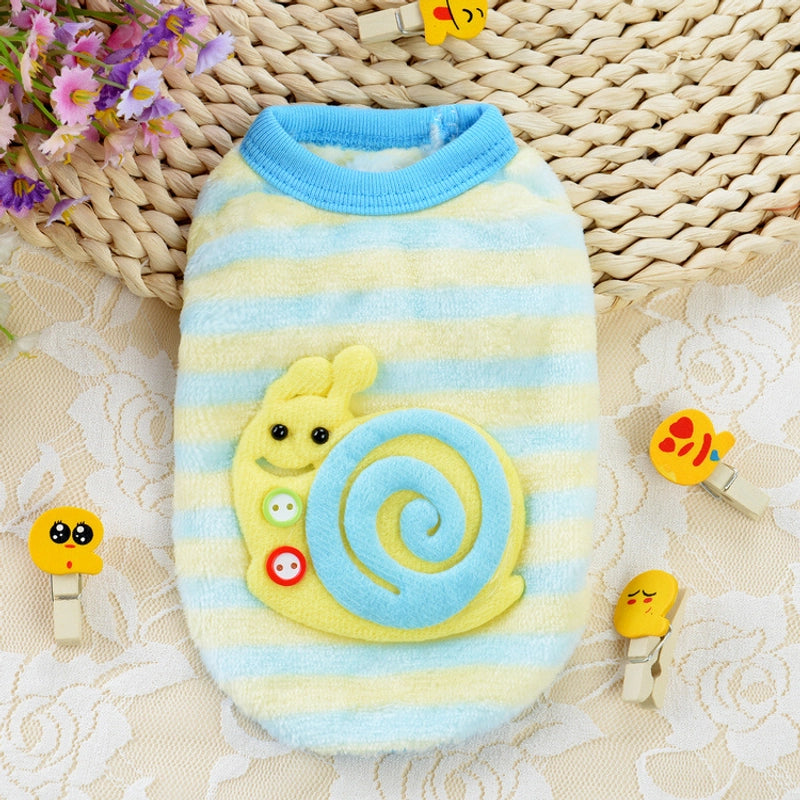 Flannel Milk Dog Clothes Small Dog Puppy Cat Dog Autumn And Winter Pet Rabbit Teacup Dog Warm Vest