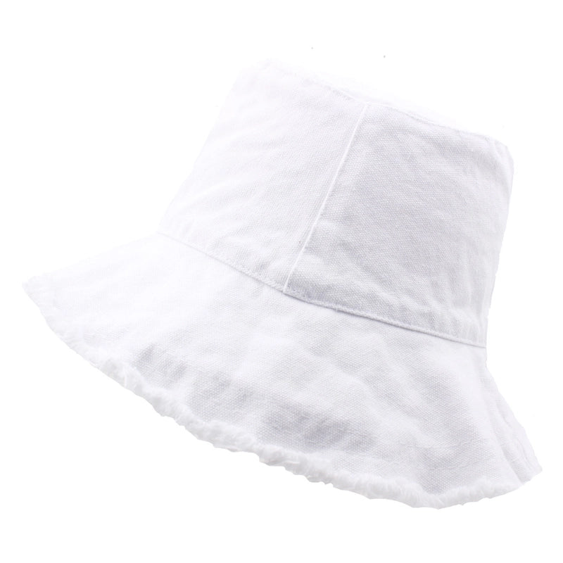 Women's Pastoral Minimalist Solid Color Wide Eaves Bucket Hat