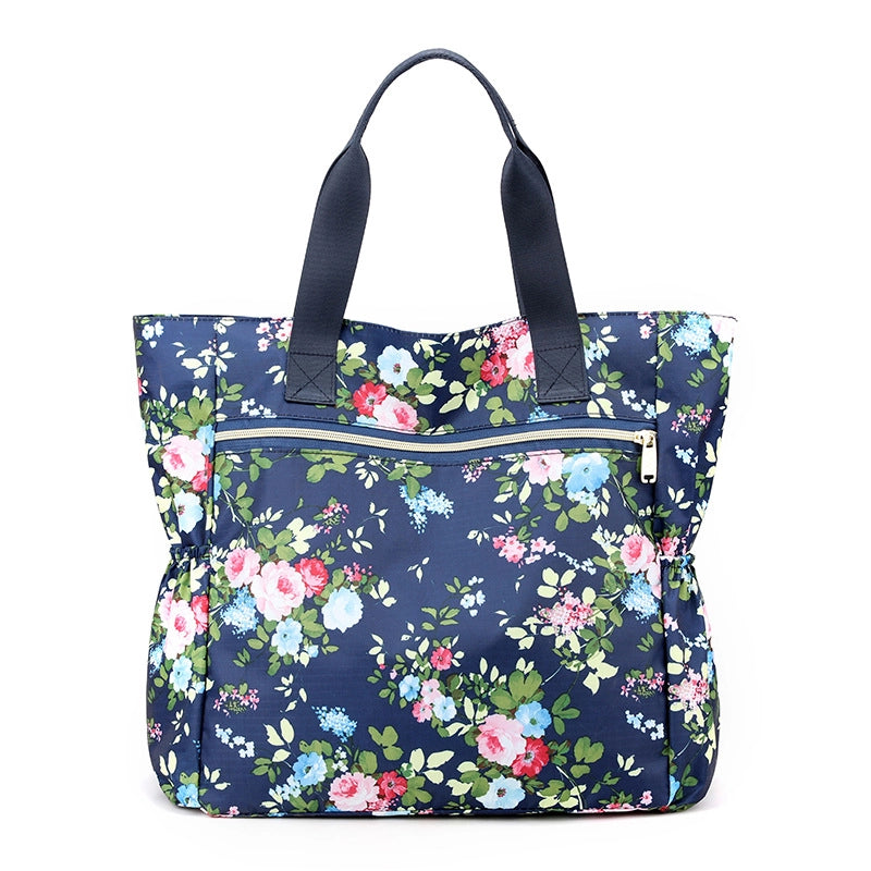 Women's Large Nylon Color Block Vintage Style Classic Style Square Zipper Handbag