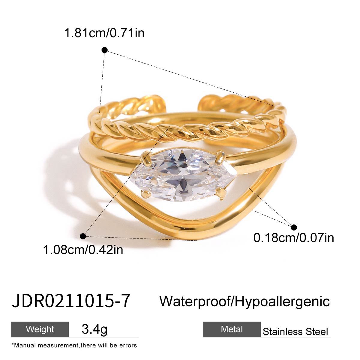 Jie Ding Titanium Steel Ring Female Niche Design Ring Jewelry Stainless Steel Rings