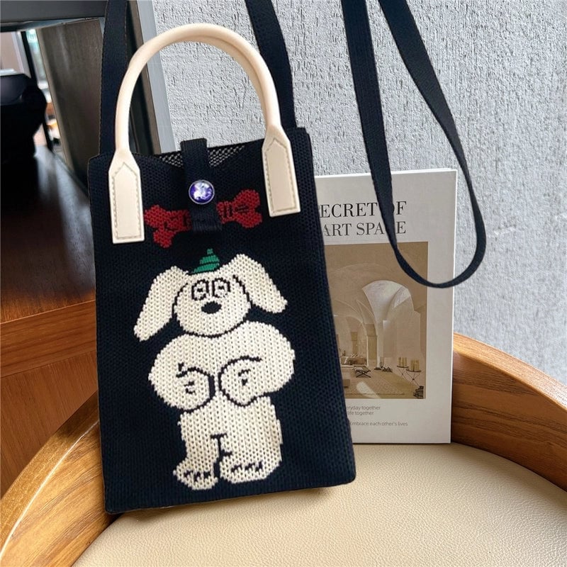 Women's Polyester Stripe Heart Shape Cat Cute Classic Style Weave Sewing Thread Square Open Straw Bag