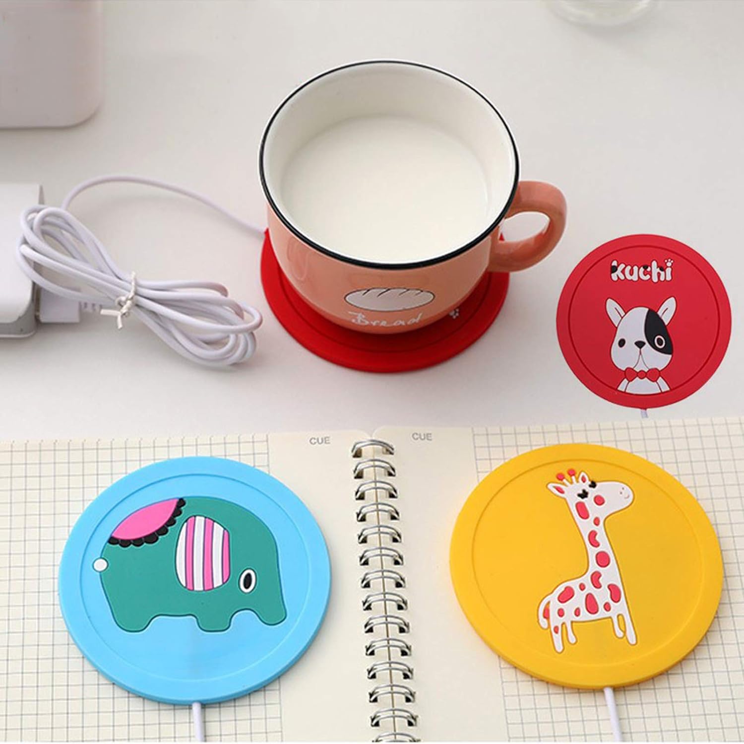 1Pc USB Coffee Cup Warmer. Cartoon Silicone Coffee Mug Warmers Heater Mat For Desk Home Office