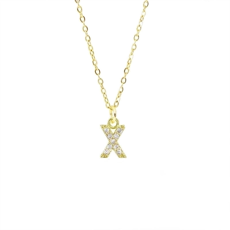 Titanium Steel Copper Streetwear Plating Inlay Letter Zircon Pendant Necklace