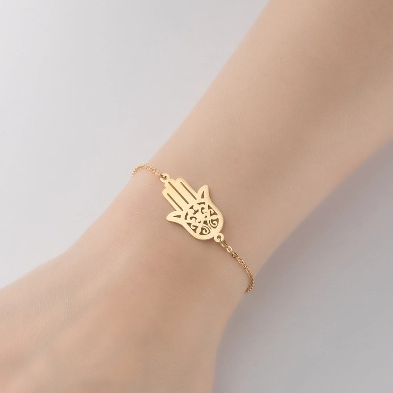 Minimalist Geometric Titanium Steel Bracelets Plating No Inlaid Stainless Steel Bracelets