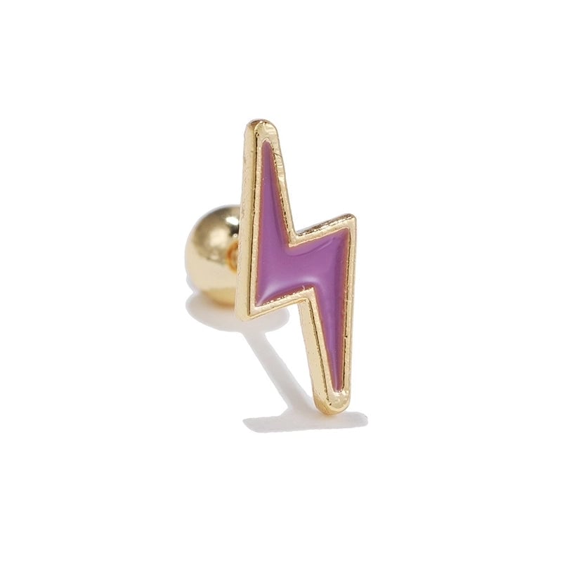 Ear Cartilage Rings & Studs Minimalist Star Brass No Inlaid
