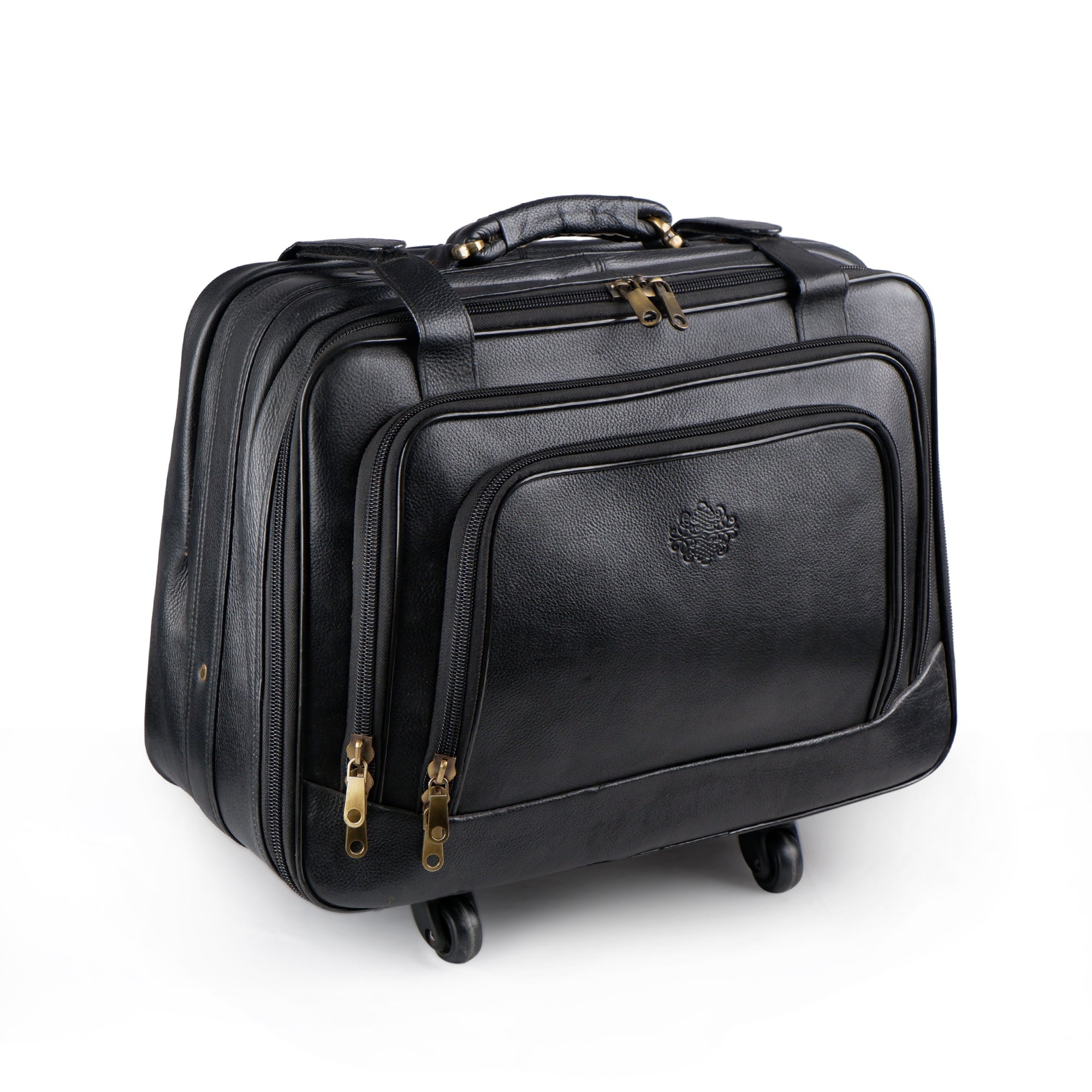 Solid Black Business Trolley Suitcase