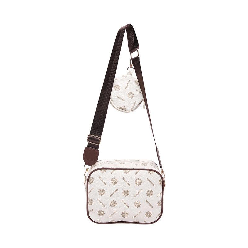 Vintage Fashion Texturized Small Square Bag Women's Summer New Entry Luxury Small Flower Shoulder Bag Internet Popular Trendy Crossbody Bag