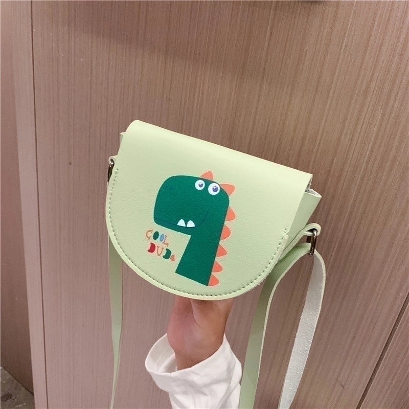 Girl's Rainbow Dinosaur Pu Leather Zipper Kids Wallets