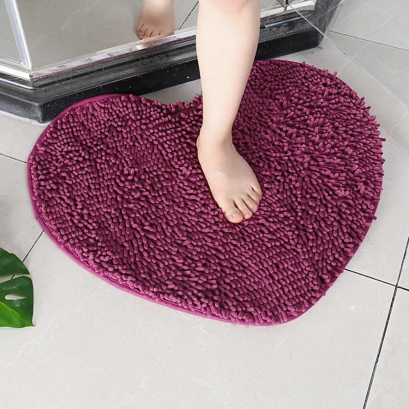 Casual Elegant Heart Shape Solid Color Polyester Carpet Bathing