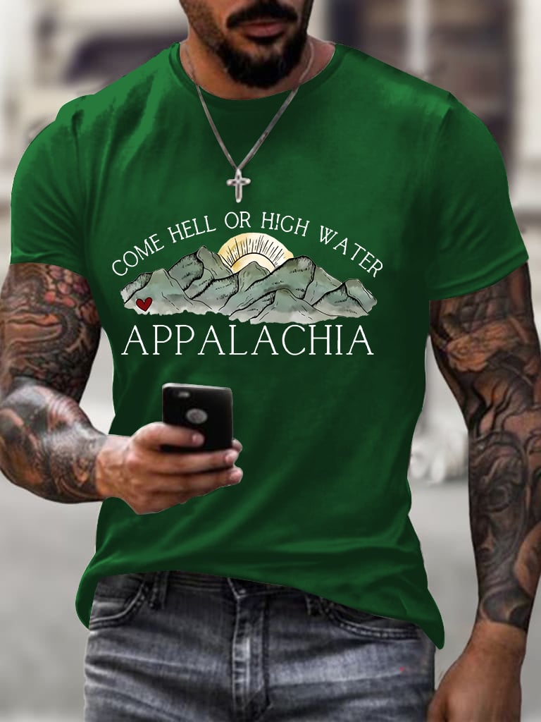 Men's Appalachia Strong Printed Casual T-Shirt