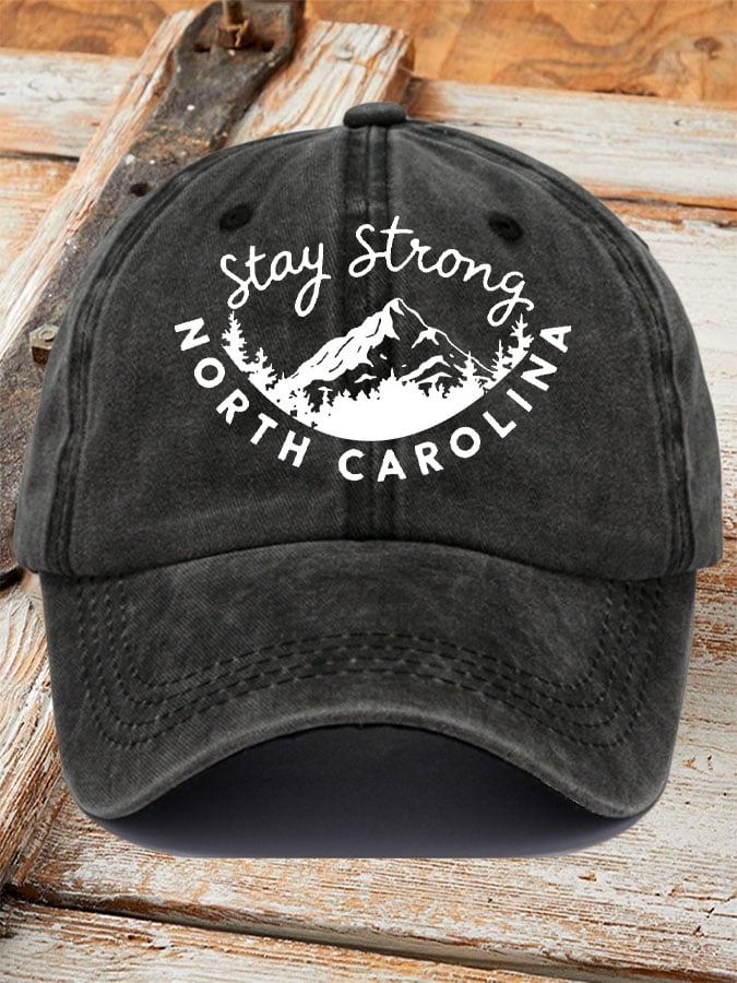 Retro Stay Strong North Carolina Printed Baseball Cap