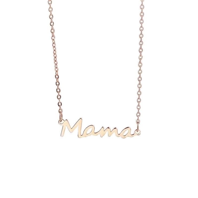 304 Stainless Steel 18K Gold Plated Minimalist Plating Letter Pendant Necklace