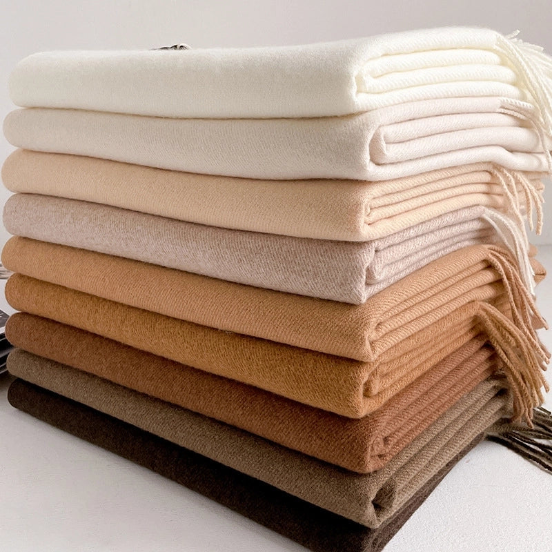 Unisex Casual Basic Solid Color Imitation Cashmere Scarf