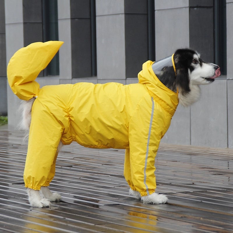 Pet It All-inclusive Four-legged Big Dog Raincoat Golden Retriever Labrador Large Dog Dog Clothes Pet Supplies