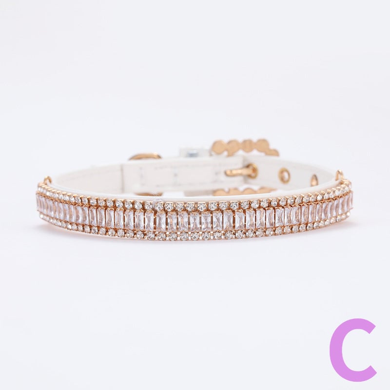 Rhinestone Pearl Pet Necklace Collar