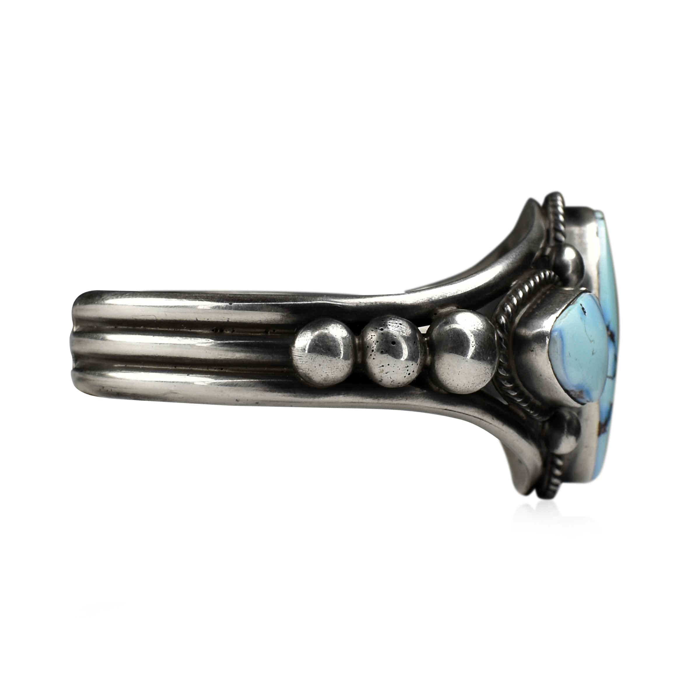 Golden Hill Turquoise Tri-Stone Cuff  by Nila Johnson