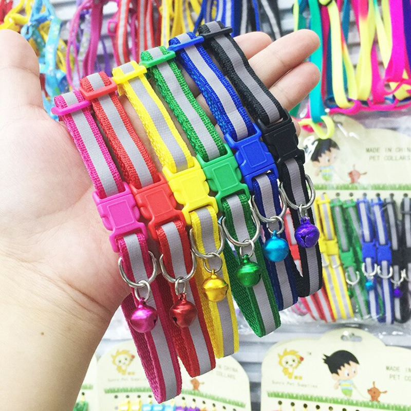 Colorful Dogs Collar With Bell