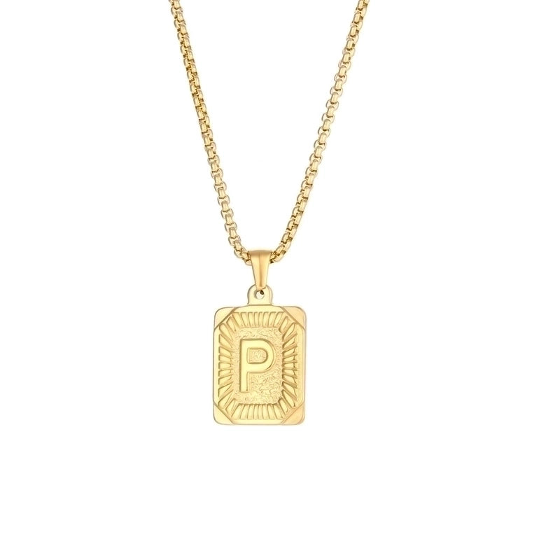 Fashion Letter Stainless Steel Pendant Necklace Plating Stainless Steel Necklaces