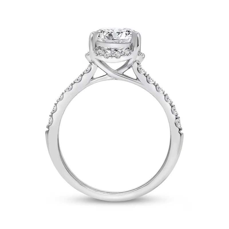 Now + Forever Round-Cut Lab-Grown Diamond Halo Engagement Ring 2 ct tw 14K White Gold