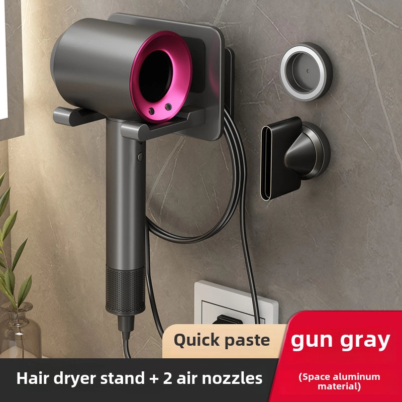 Hair Dryer Rack Punch-free Bracket Hair Dryer Rack Hair Dryer Storage Rack