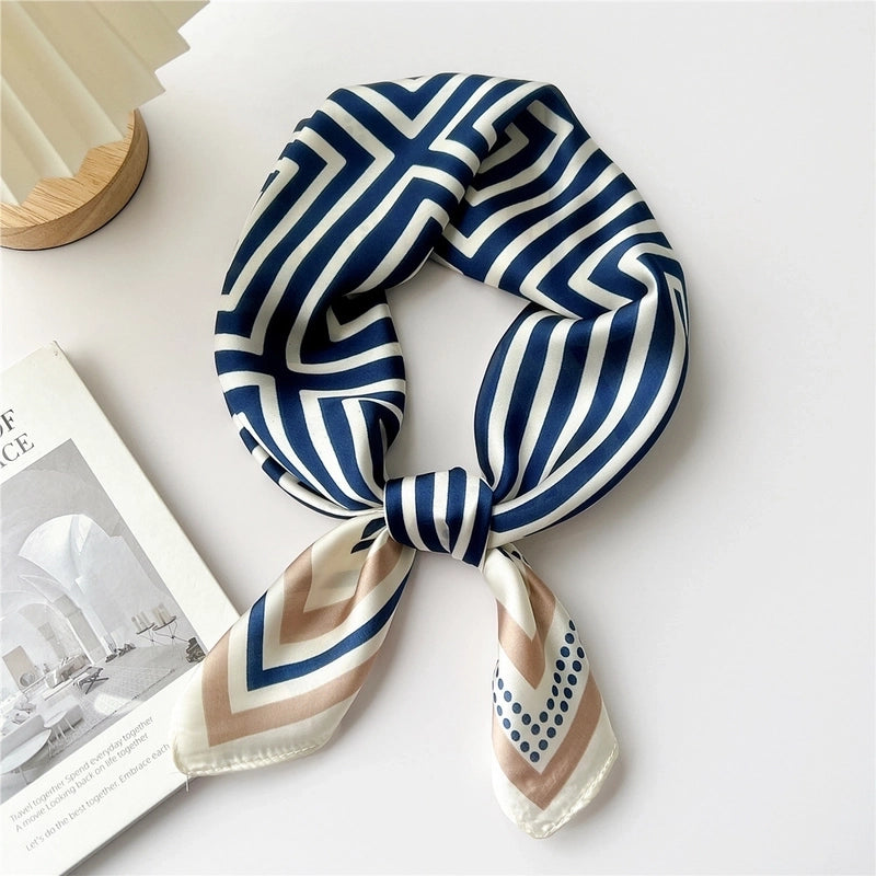 Women's Cartoon Style Cute Minimalist Printing Polyester Printing Silk Scarf